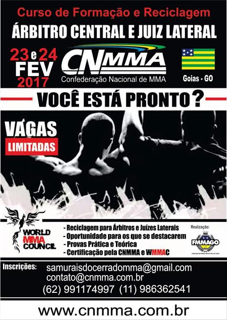 MMA – Reciclagem de A?rbitros CENTRAIS e JuA�zes laterais na FEDERAA�A?O de GoiA?s