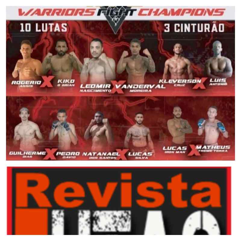 Resultados oficiais da segunda edição do evento Warrios Fight Champions na Bahia